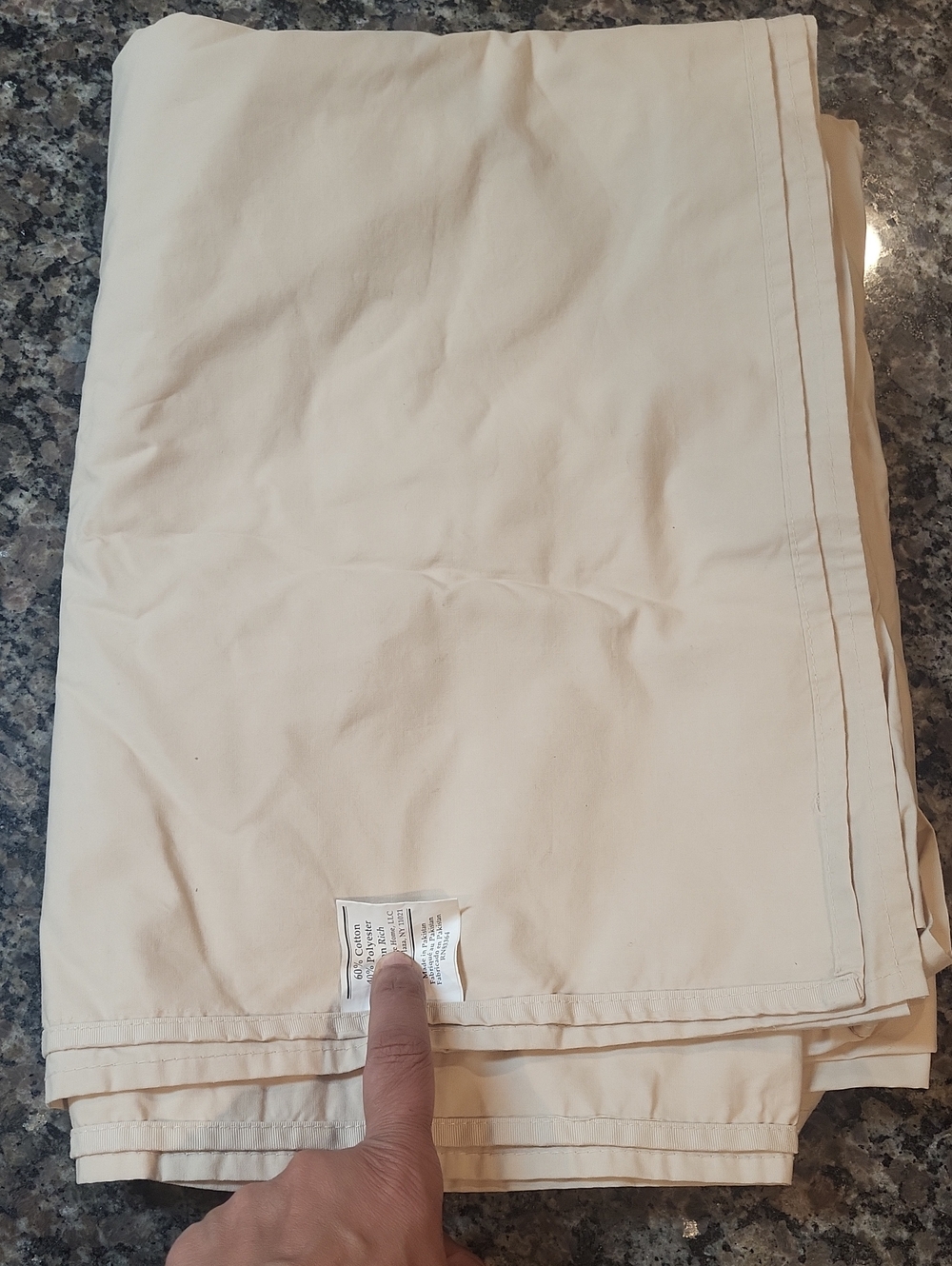 Twin Flat Sheet New Without Tags Cotton Blend Soft Taupe Or Biege Color